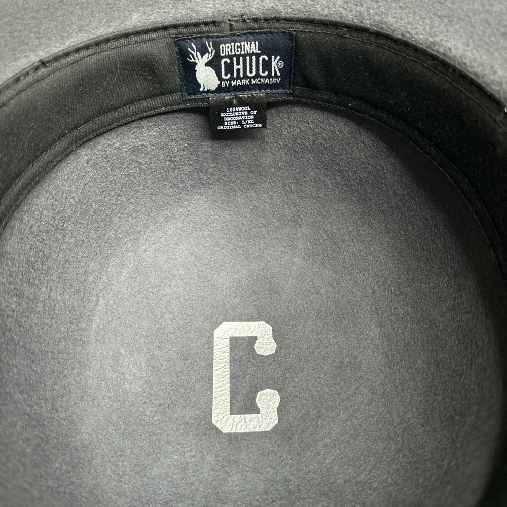 Mark Mcnairy  Gray Felt Fedora Hat with Wide Brim - Picture 2 of 3